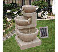 Kit complet de fontaine solaire de jardin Eden - De jour comme de nuit