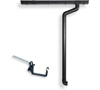 Kit complet de gouttière - Gouttière RG70 - Évacuation d'eau de toiture - PVC résistant - Jusqu'à 350 cm - Gris