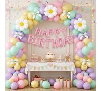 Kit complet de guirlande de ballons 102 pièces, rose et blanc (JT-HD08-Bow) | Matériau en latex de qualité supérieure, gonflage durable, conserve bien la forme, sans danger pour une utilisation en