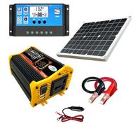 Kit complet de panneau solaire 4000 W (avec onduleur) - Système d'alimentation solaire pour maisons, fermes, camping-cars et bateaux (piles non incluses)