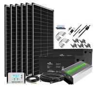 Kit complet de panneaux solaires - 200W de panneaux solaires - Onduleur 1000W - Batterie - Système hors réseau