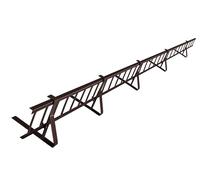 Kit Complet de Pare-Neige 1,5 m - 5 Supports - 20 cm - Marron | Pour toitures plates - tôle trapézoïdale, Feutre bitumé, bardeaux, tôle Plane - Longueur : 1,5 m - Hauteur : 20 cm - RAL 8017