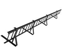 Kit Complet de Pare-Neige 1,5 m, avec 4 Supports pour toitures Plates (tôle trapézoïdale, Feutre bitumé, bardeaux, tôle Plane) - Hauteur: 20 cm - RAL 7024 Graphite