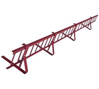 Kit Complet de Pare-Neige 3,0 m - 4 Supports - 20 cm - Cerise | Pour toitures plates (tôle trapézoïdale, feutre bitumé, bardeaux, tôle plane), Longueur du kit: 3 m, Hauteur: 20 cm, RAL 3004