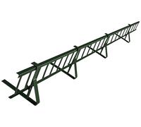 Kit Complet de Pare-Neige 3,0 m - 4 Supports - 20 cm - Vert Foncé | Pour toitures plates (tôle trapézoïdale, feutre bitumé, bardeaux, tôle plane), Longueur du kit: 3 m, Hauteur: 20 cm, RAL 6020