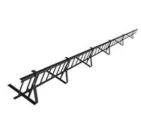 Kit Complet de Pare-Neige 3,0 m - 6 Supports - 15 cm - Graphite | Pour toitures plates (tôle trapézoïdale, feutre bitumé, bardeaux, tôle plane), Longueur du kit: 3 m, Hauteur: 15 cm, RAL 7024