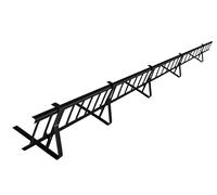 Kit Complet de Pare-Neige 3,0 m, avec 5 Supports pour toitures Plates (tôle trapézoïdale, Feutre bitumé, bardeaux, tôle Plane) - Hauteur: 20 cm - RAL 9005 Noir