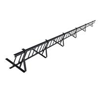 Kit Complet de Pare-Neige 3,0 m, avec 6 Supports pour toitures Plates (tôle trapézoïdale, Feutre bitumé, bardeaux, tôle Plane) - Hauteur: 20 cm - RAL 7016 Anthracite
