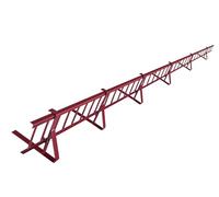 Kit Complet de Pare-Neige 3,0 m, avec 6 Supports pour toitures Plates (tôle trapézoïdale, Feutre bitumé, bardeaux, tôle Plane) - Hauteur: 15 cm - RAL 3004 Cerise