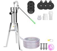 Kit complet de pompe à piston, en acier inoxydable, avec une base de 58 cm et un tuyau de 5 mètres