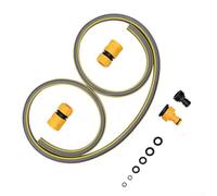 Kit complet de raccordement de tuyau d'arrosage 1,5 m avec raccord de robinet 2 en 1 et adaptateurs rapides, tuyau flexible en PVC pour lavage de voiture et nettoyage général
