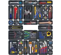 Kit complet de rangement d'outils en 32 pièces pour tous types d'accessoires
