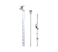 Kit complet de réparation de vidange d'évier, tige de traction de rechange et liaison à rotule pivotante pour bouchons hauts, longueur réglable, aucun outil nécessaire, plastique fer résistant à