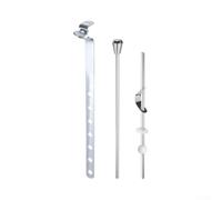 Kit complet de réparation de vidange d'évier, tige de traction de rechange et liaison à rotule pivotante pour bouchons hauts, longueur réglable, aucun outil nécessaire, plastique fer résistant à