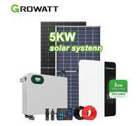 Kit complet de système solaire hors réseau 5KW Growatt LONGI avec batterie inverseur et panneaux solaires pour usage domestique Deposit