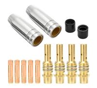 Kit complet d'entretien de torche MIG 15AK 13 pièces 0,8 mm 0,030 embouts avec supports et couvercles pour une performance de soudage fiable