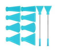 Kit complet d'équipements Fluid Art, 8 buses de soufflage, pailles en acier inoxydable, embouts en silicone, buses de peinture de plusieurs tailles, outil d'arrosage