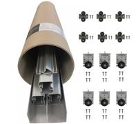 Kit complet Dolce pour système de porte coulissante - 3 vantaux - largeur 3 m - argent anodisé Atrius