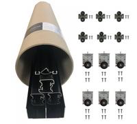 Kit complet Dolce pour système de porte coulissante - 3 vantaux - largeur 3 m - laqué noir mat Atrius