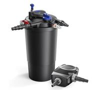 Kit complet : Filtre de bassin CPF-15000 pour bassins jusqu'à 30 000 litres, système de filtration de bassin avec lampe UV-C de 18 watts, pompe de bassin NEO8000 SuperEco, débit de 8000 litres/heure,
