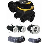 Kit Complet Gaines Et Vmc Simple Flux Easyhome Auto + Grilles De Ventilation Bip - Aldes