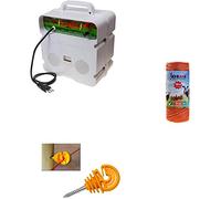 Kit Complet Pour Clôture Électrique Clôture Électrifiée Pour Animaux Chevaux Chiens Vaches Poules: 1 x Electrificateur 220V + 1x Fil 250 Mt 2,2 Mm² + 100 pcs Isolateur Pour Piquets En Bois