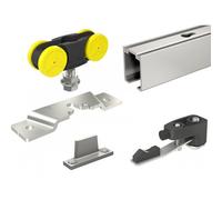 Kit complet pour porte coulissante MA80B rail + garniture - max 80 kg - longueur rail 2,40 m MANTION