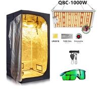 Kit complet pour serre de culture intérieure - Système de culture en intérieur - Lampe de croissance LED - Dimensions : 100 x 100 x 200 cm - 6 V DC - Alliage d'aluminium