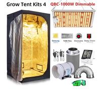 Kit complet pour serre de culture - Système de culture hydroponique - Lampe de croissance LED - 150 x 150 x 200 cm - Ventilateur d'extraction de 10 cm - Filtre à charbon actif
