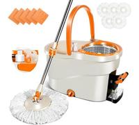 Kit complet pour sols durs et carrelage, comprenant 5 chiffons en microfibres et un seau