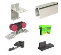 Kit complet SAF Evolution pour porte coulissante en bois - 3 m - 61 / 80 kg MANTION
