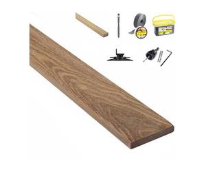 Kit complet terrasse 20m² en bois exotique Cumaru Longueur des lames : 1850mm