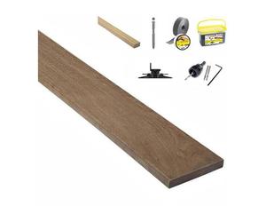 Kit complet terrasse 20m² en bois exotique IPE Longueur des lames : 1250mm
