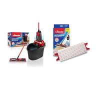 Kit Complet Vileda Ultramax - Balai à Plat, Seau-essoreur et Recharge - Convient à Tous Les Systèmes de Balais à Plat