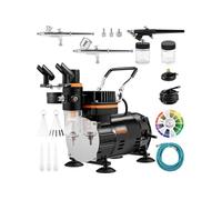 VEVOR Compresseur aérographe Kit complet – double action, 0,2/0,3/0,8 mm, coffret