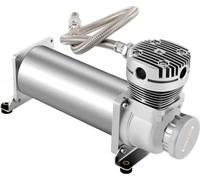 Kit compresseur d'air - Compresseur pour véhicule - Pression maximale 200 psi - 12 V - 300 W - Pour klaxons de voiture et suspension pneumatique - Jaune
