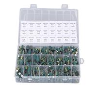 Kit Condensateurs Électrolytiques Aluminium, 460 Pièces, Vert, 6.3V - 50V - Longue Durée, Haute Fiabilité, Pour Amplificateurs Audio et Électronique