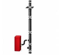 Kit conduit vertical avant tubage pour poêle à granulés 80/125 mm - Noir Laqué