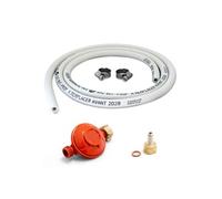 Kit connexion gaz complet pour Appareils à gaz (Détendeur PROPANE 37 mbar + tuyau souple 1.50m + embout tétine)