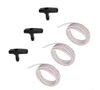 Kit Corde Démarrage 3pcs Moteur Kit Corde Démarrage 3pcs Moteur | 3 cordes de , poignées incluses, remplacement rapide, moteur thermique, bricolage facile
