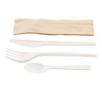 Set de Couverts avec Emballage Recyclable - 50 sets emballés individuellement