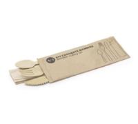 Kit couverts en bambou 4 pièces - Lot de 50