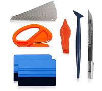 Kit Covering, Outils de Film pour Papier Peint, Kit de Raclettes Accessoires Voiture avec Raclette en Feutre, Couteau Utilitaire, Cutter Covering, Outils de Film de Fenêtre Voiture