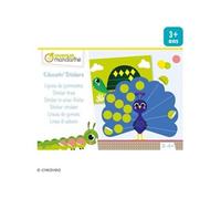MY MANDARINE KC101C - Une boîte créative EDUCATIV' STICKERS - 18 feuilles pré-imprimées wagon + 16 planches de gommettes - À partir de 3 ans - LIGNES DE GOMMETTES