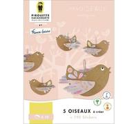 Kit Créatif - Mes Oiseaux Poétiques - 5 Oiseaux À Créer + 100 Stickers