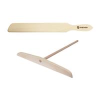 Kit crêpes spatule et râteau en bois blanc Mathon