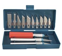 Kit Cutter de précision 13 pièces avec boite de rangement aimantée (Inclus 3 cutters + 10 lames de rechange) - 5902367977986