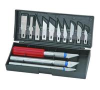 Kit Cutter de précision - TRIXES - 13 pièces avec boite de rangement aimantée - Lames tranchantes et maniables