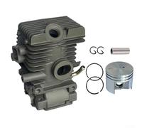 Kit cylindre en acier pour tronçonneuses MS192 MS192T MS192TC - Pièce de rechange pour réparation de bloc moteur et entretien d'outils de jardin (A)