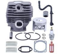 Kit cylindre et piston compatible avec les pièces de tronçonneuse 028 Super 028 Av 46 mm Alésage de remplacement 1118 020 1203 pour jardin pour réparation d'équipement électrique extérieur